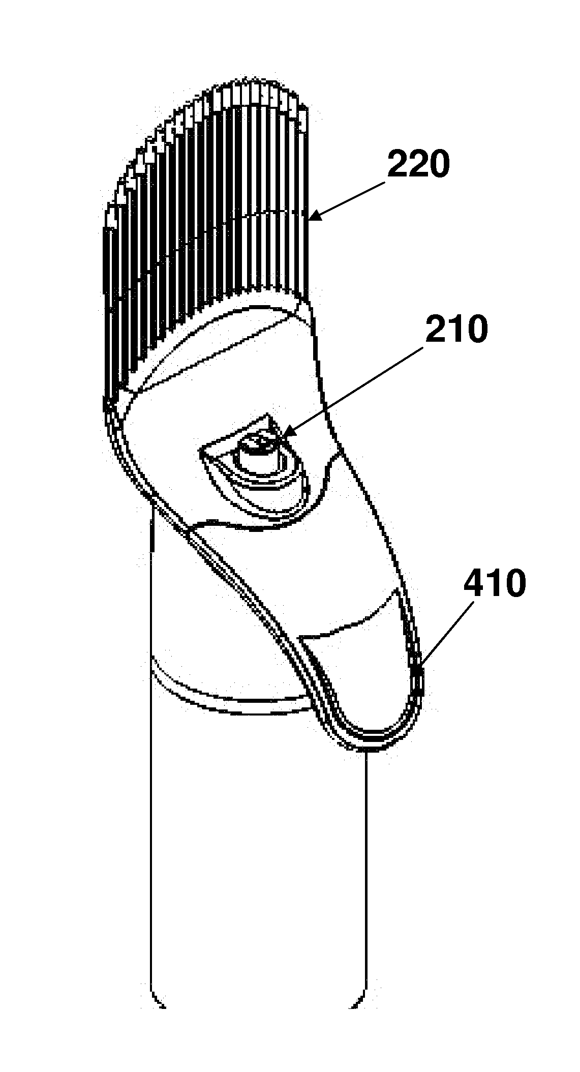 Device, kit and method for coloring hair