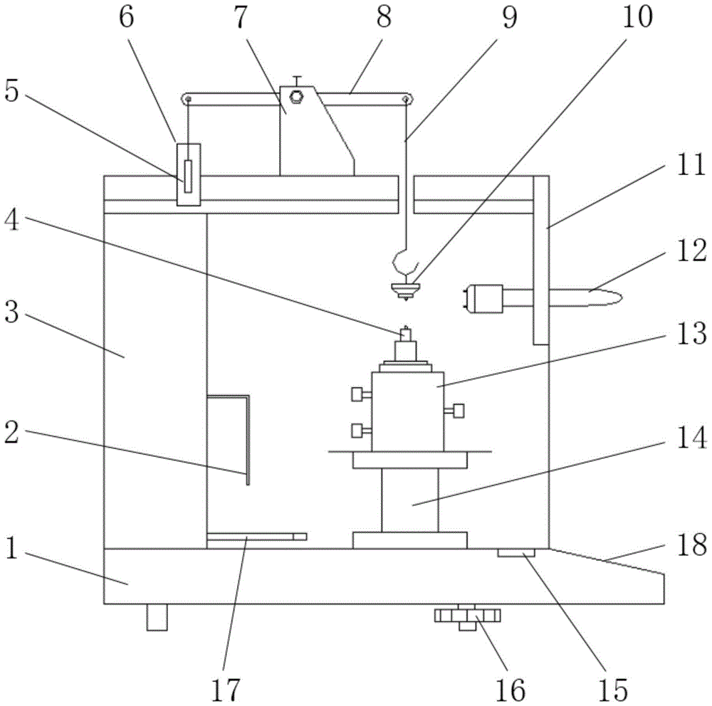 A kind of micro tension test device between two cohesive particles