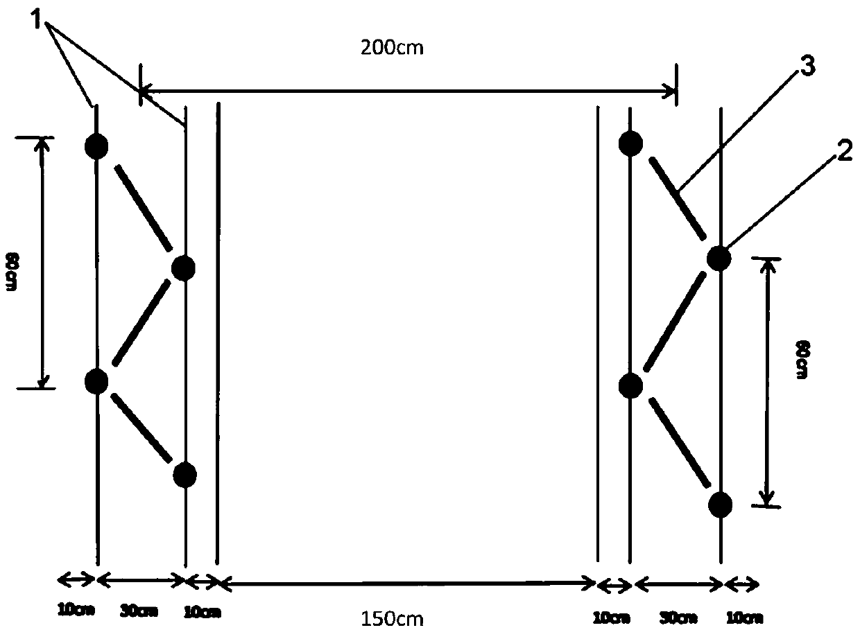 Double-row staggered layering method