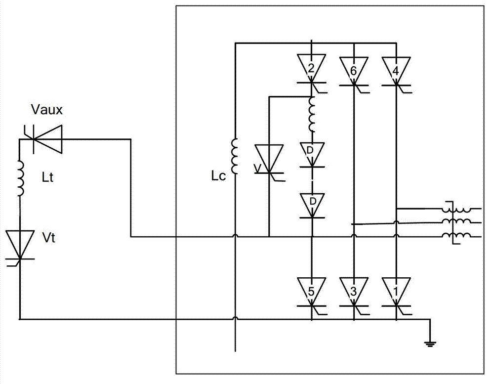 Large current source for running test of direct-current transmission converter valve and compensation method thereof