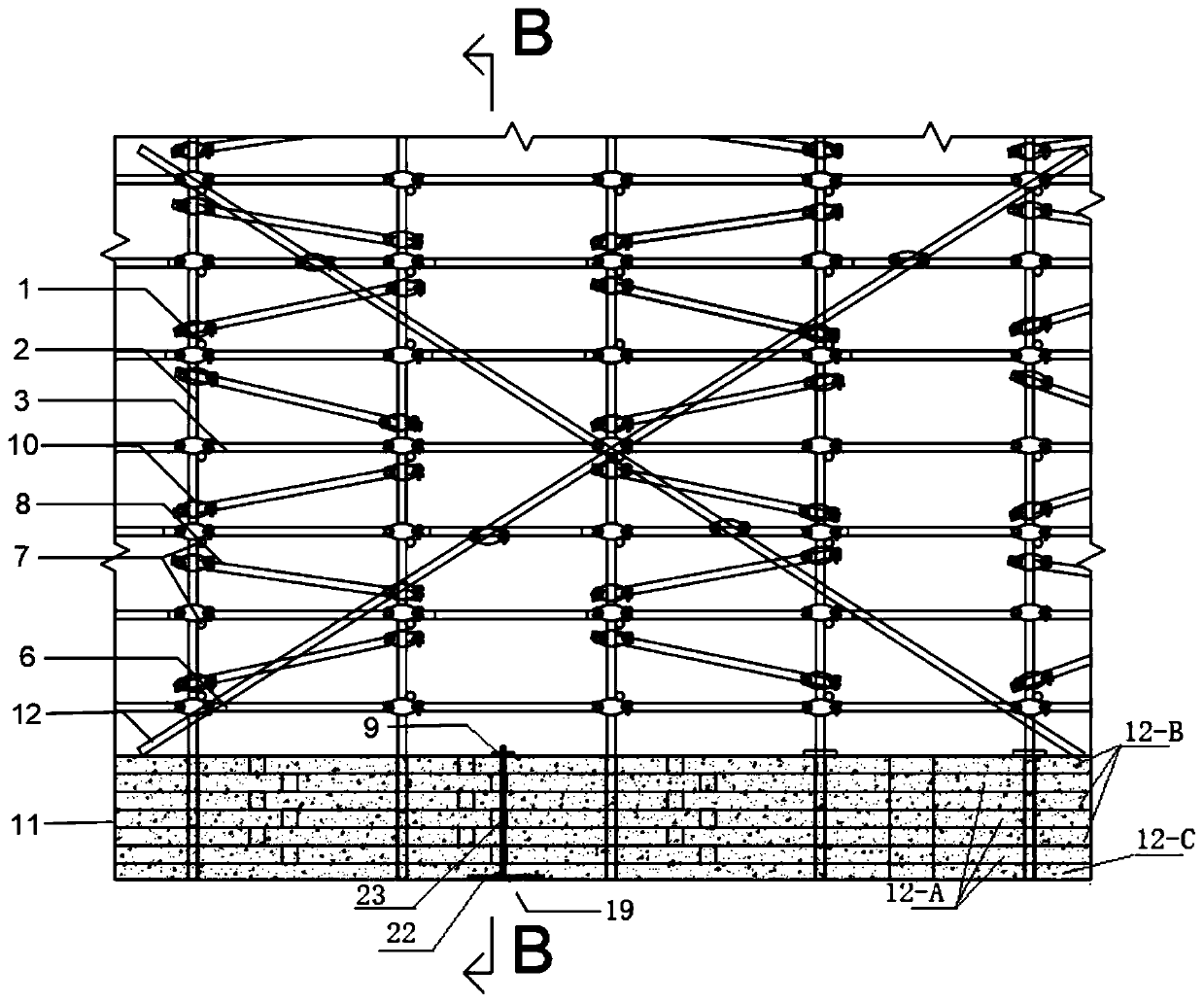 Prefabricated assembly type self-supporting steel pipe scaffold system