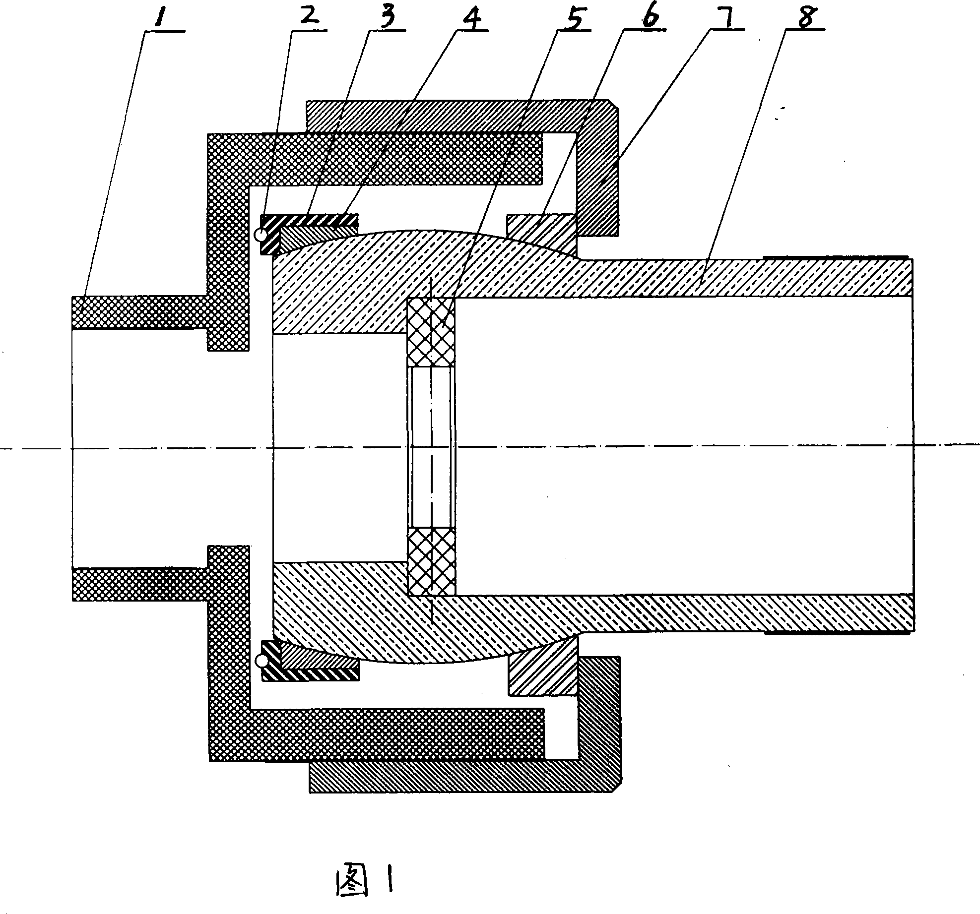 Pumping unit polish rod centralized connecting device