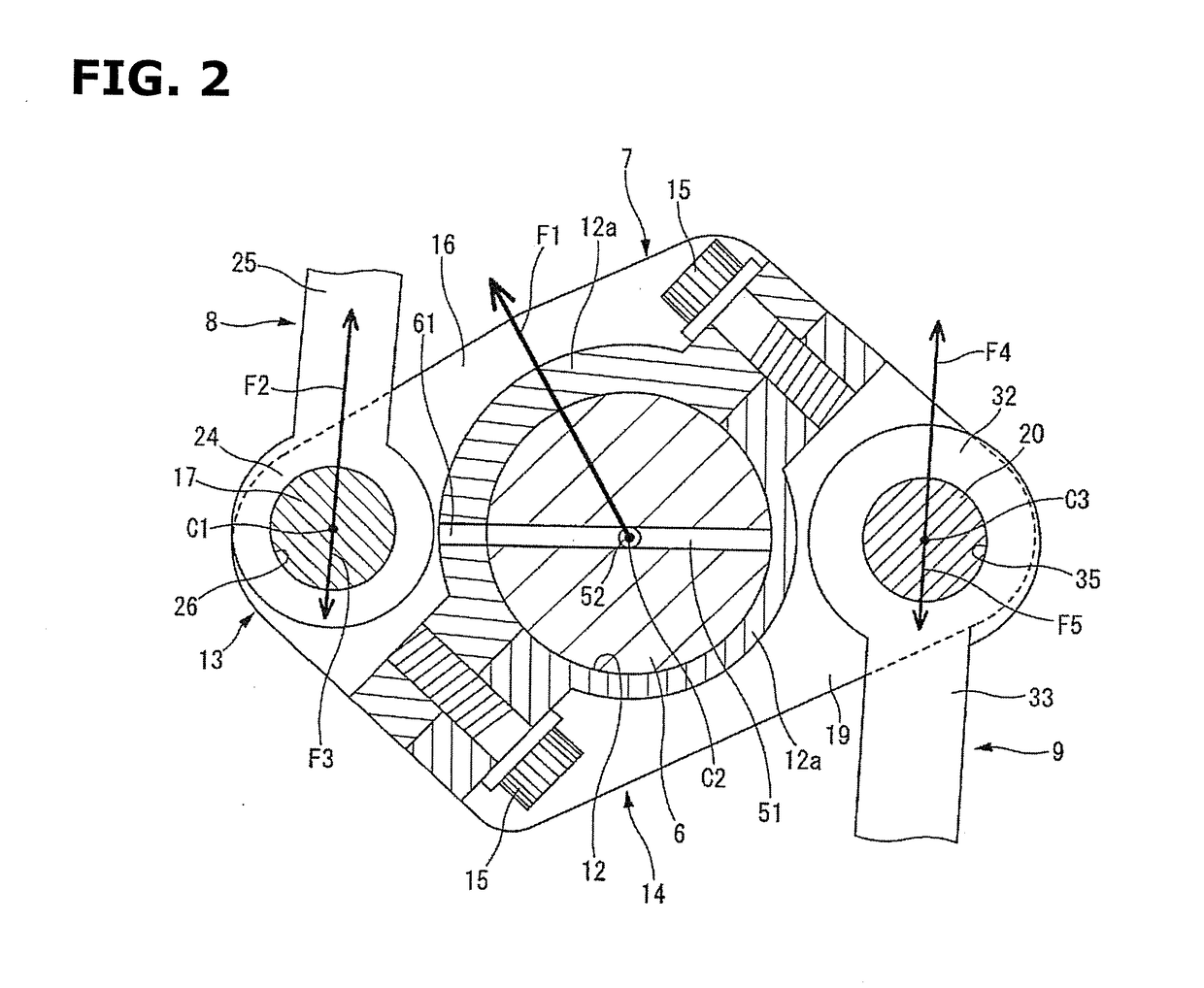 Double-link piston crank mechanism for internal combustion engine