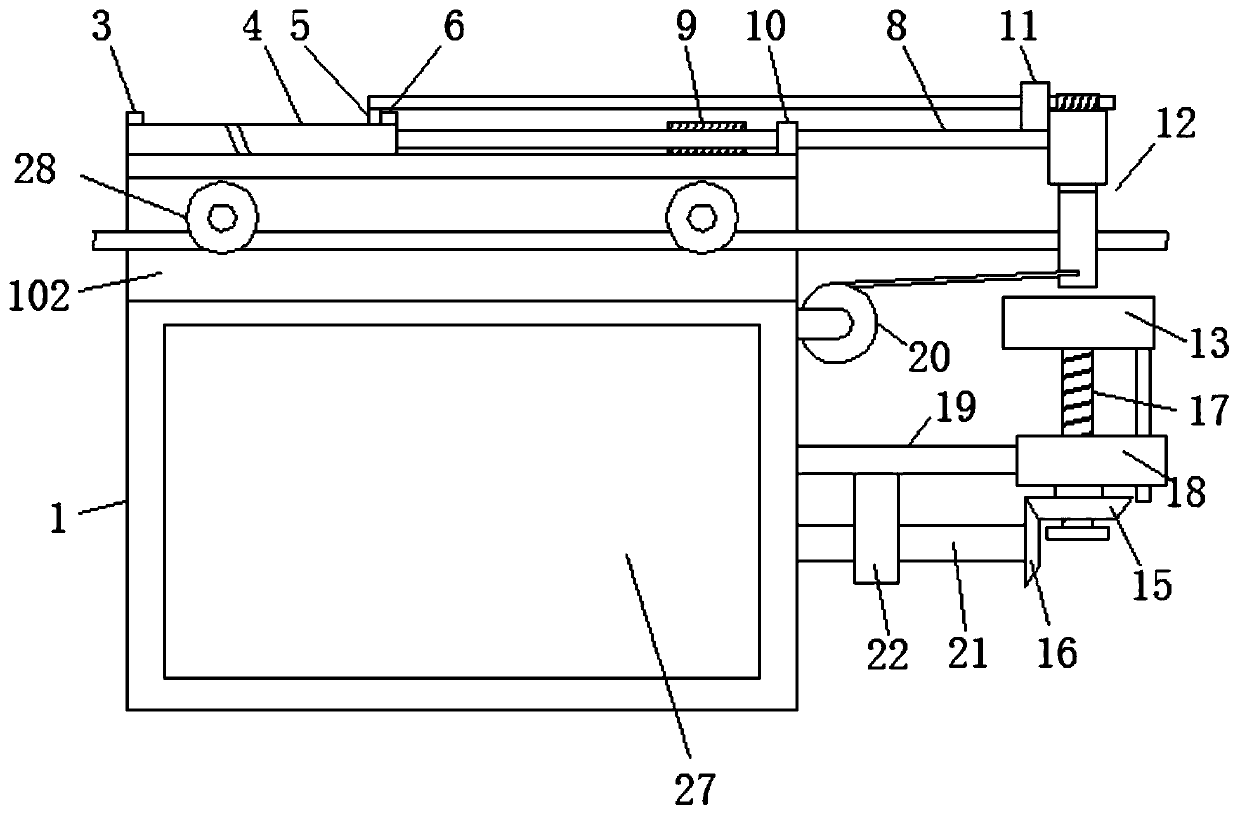 Cleaning device for foreign matters on high-voltage line and using method thereof