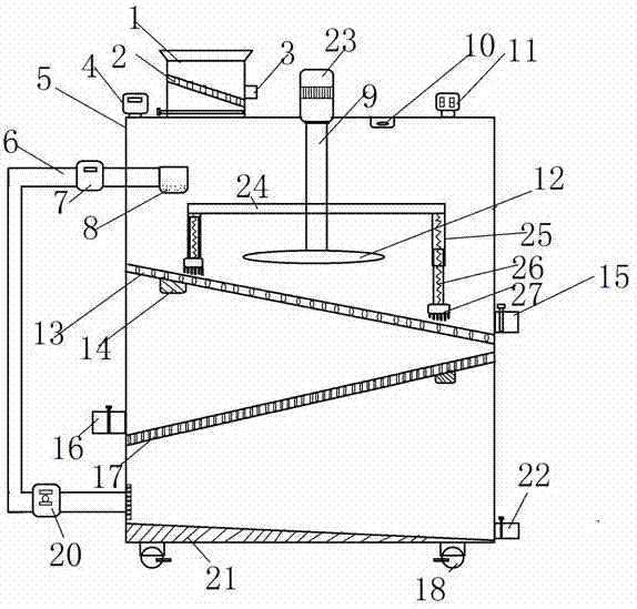 Efficient building sandstone screening and washing device