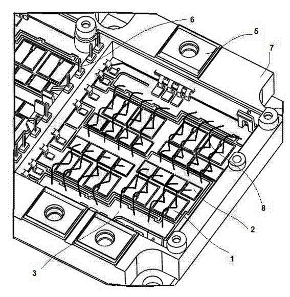 IGBT (Insulated Gate Bipolar Transistor) power module specific to electromobile