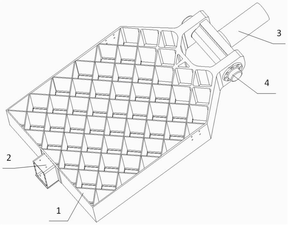A zigzag stepped variable section grid rudder structure based on drop zone control