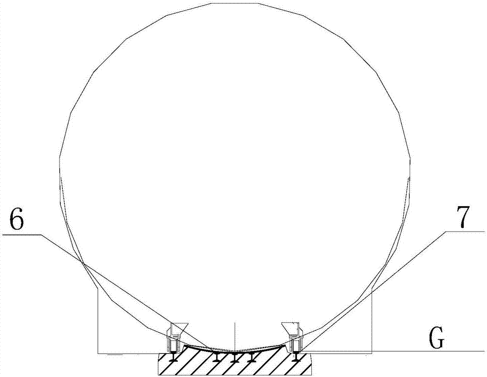 Mining TBM chamber bottom plate hardening method