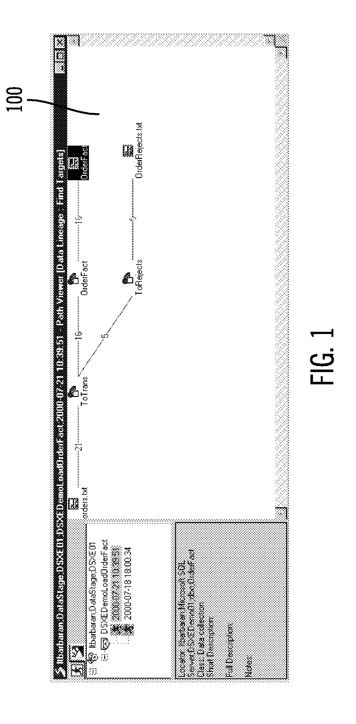 User interface options of a data lineage tool