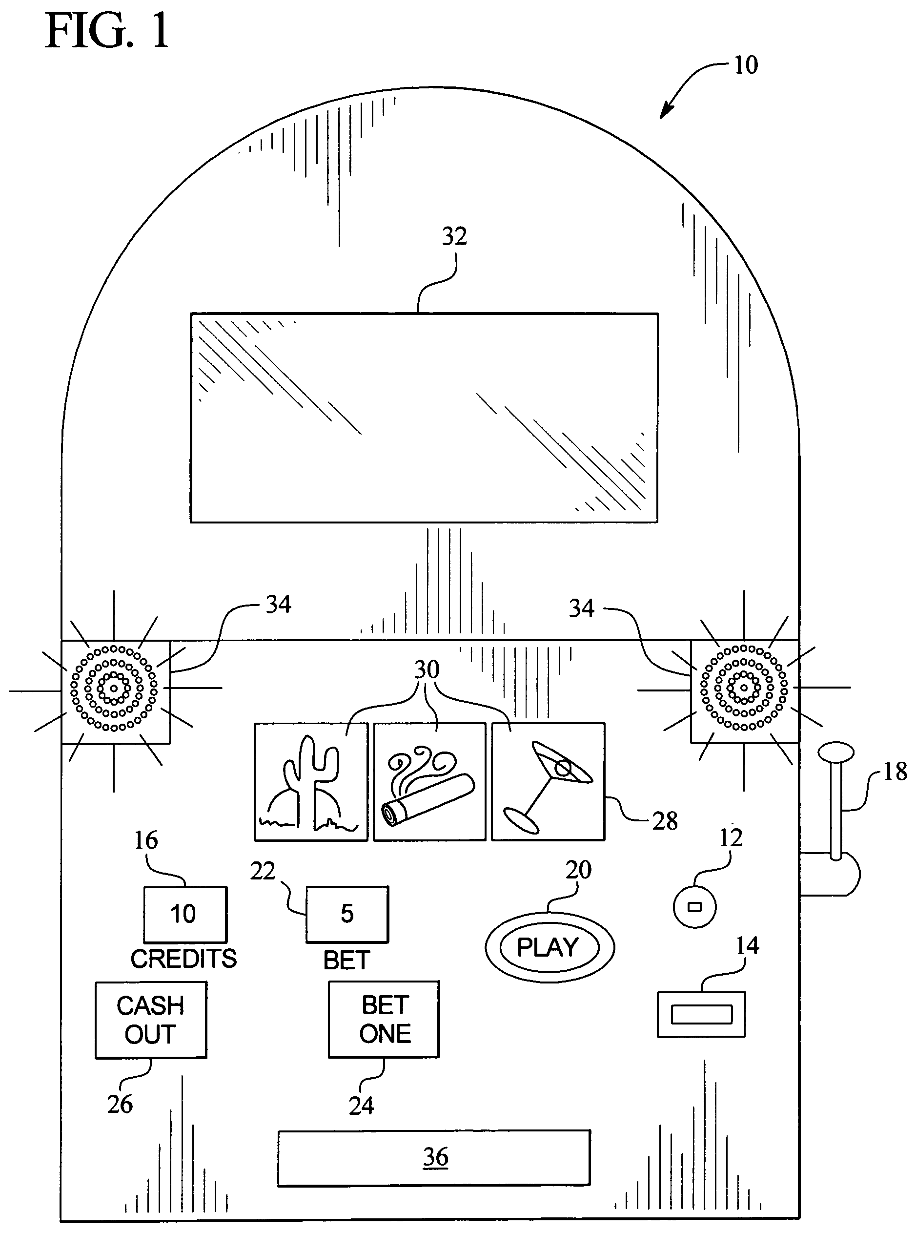 Gaming device having touch activated alternating or changing symbol