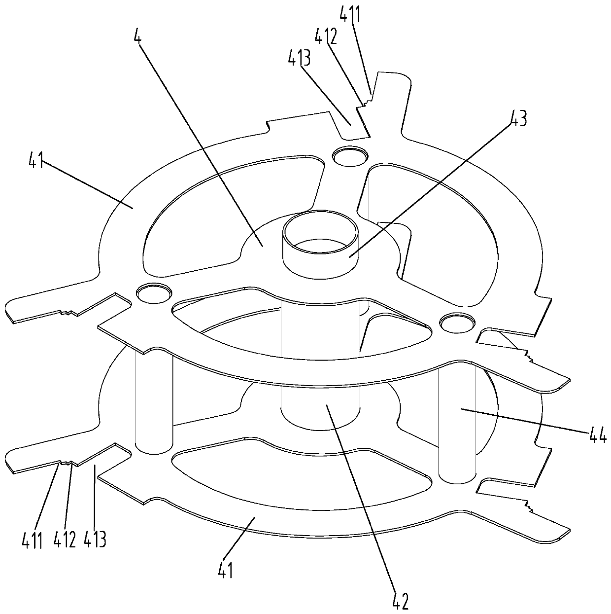 Sand making machine rotor tailor-welded double-layer positioning template tool and tailor-welded process of sand making machine rotor