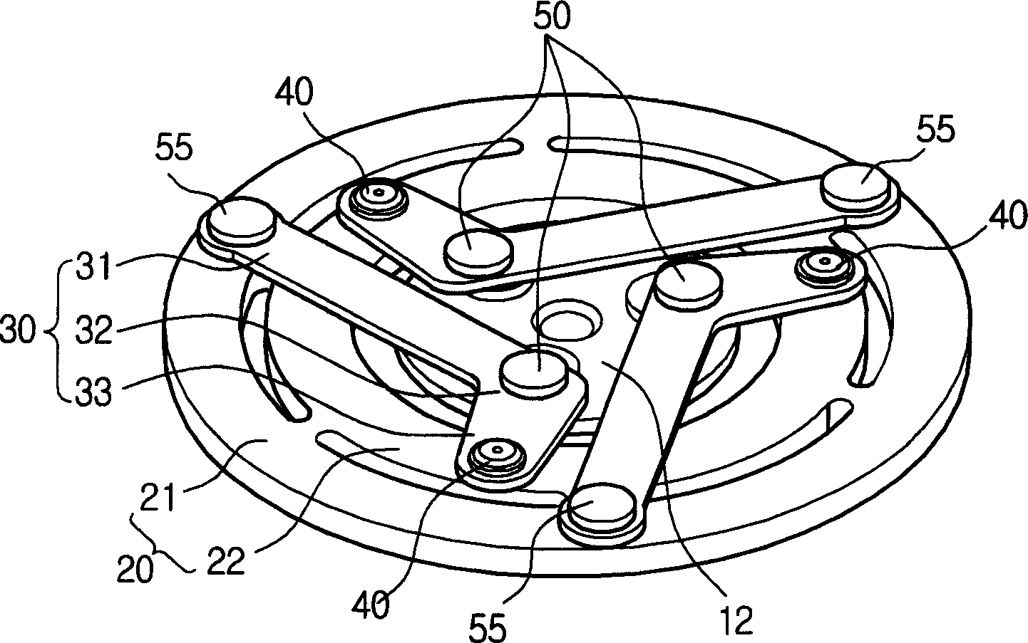 Disc and hub assembly for electromagnetic clutch in a compressor