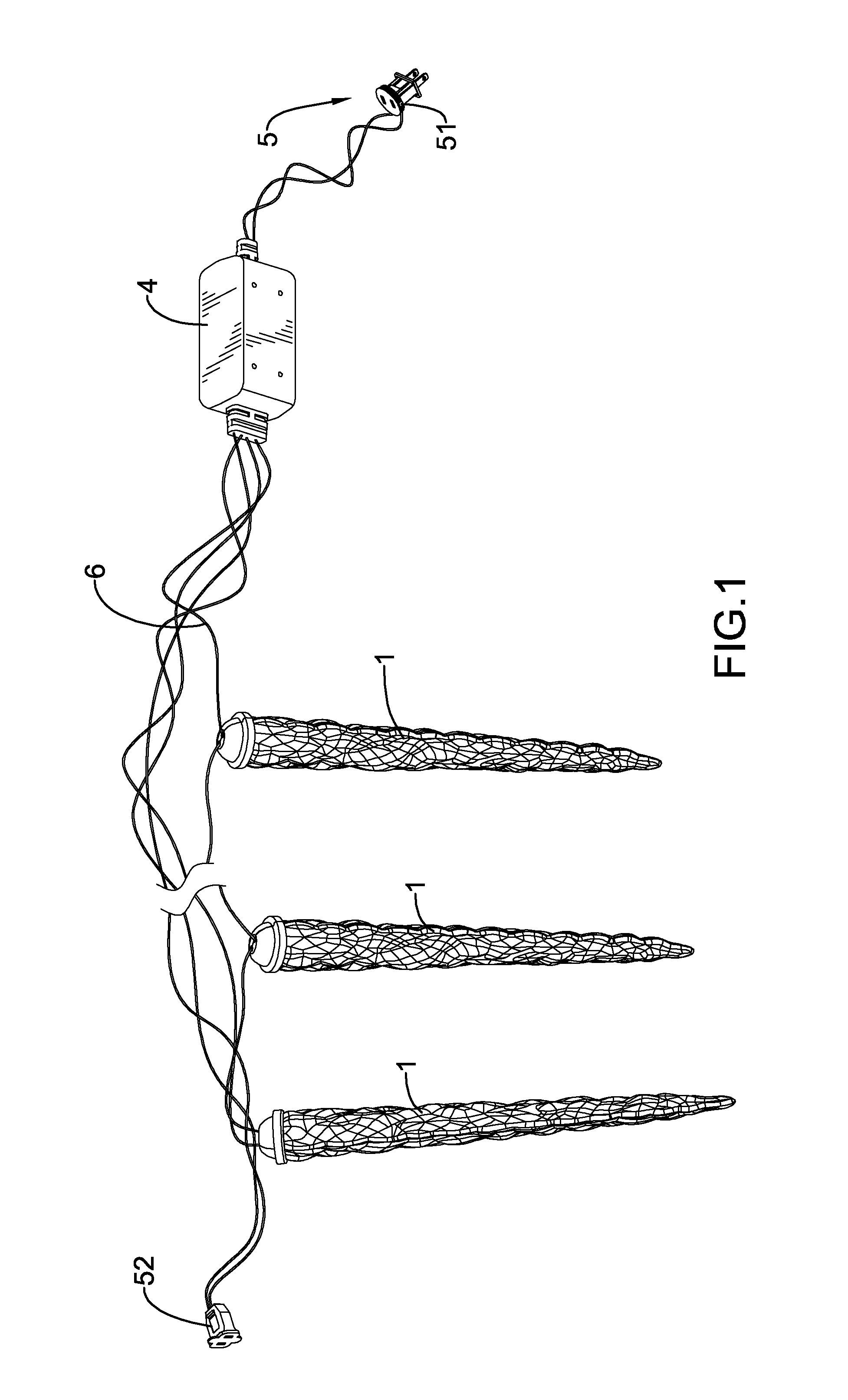 Icicle-shaped bulb and string light having multiple of the same