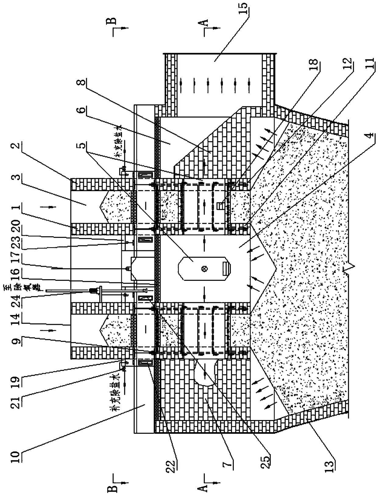 Dry quenching furnace with water-cooling lifting frame and ring-shaped pre-storage chamber and working method of dry quenching furnace