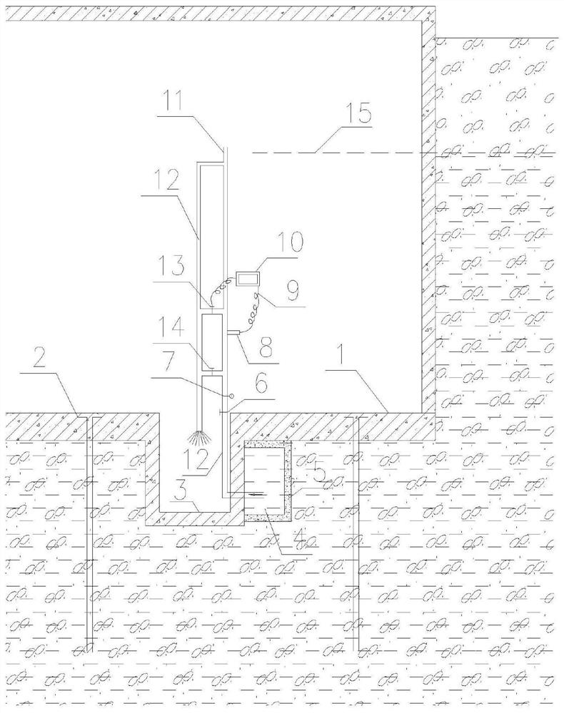 Strong permeable stratum anti-drainage combined basement anti-floating structure and control method