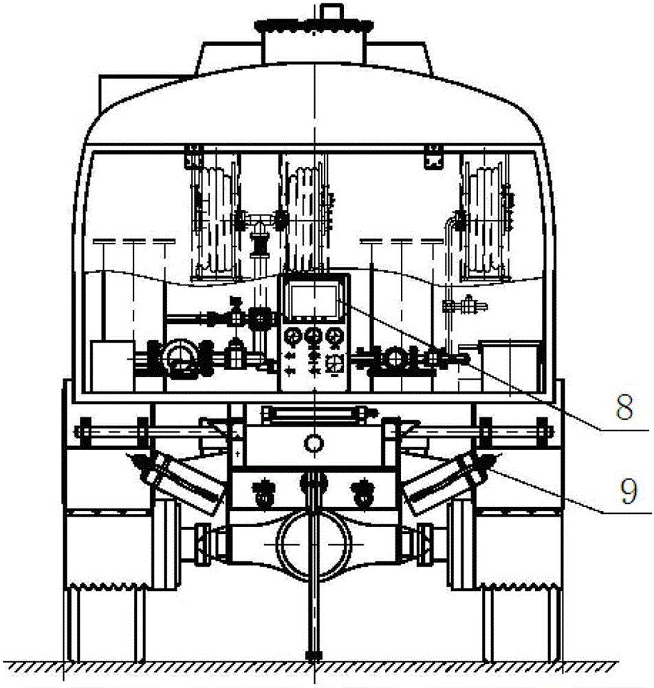 Dual-fuel transport refueling method and transport refueling truck