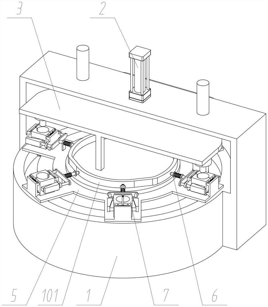 Multi-step type one-time forming mold forging device used for automobile accessory production