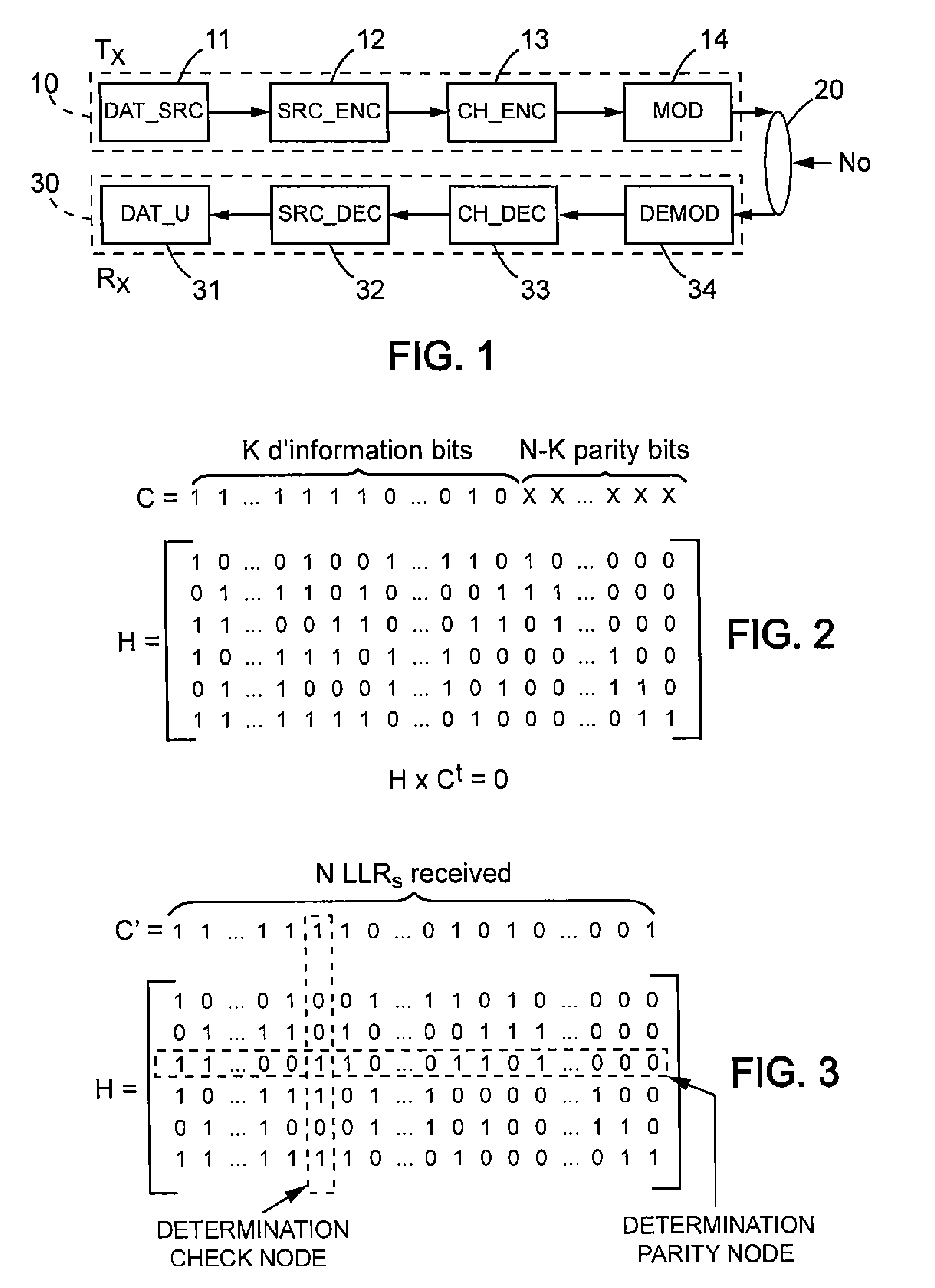 Iterative decoding of a frame of data encoded using a block coding algorithm