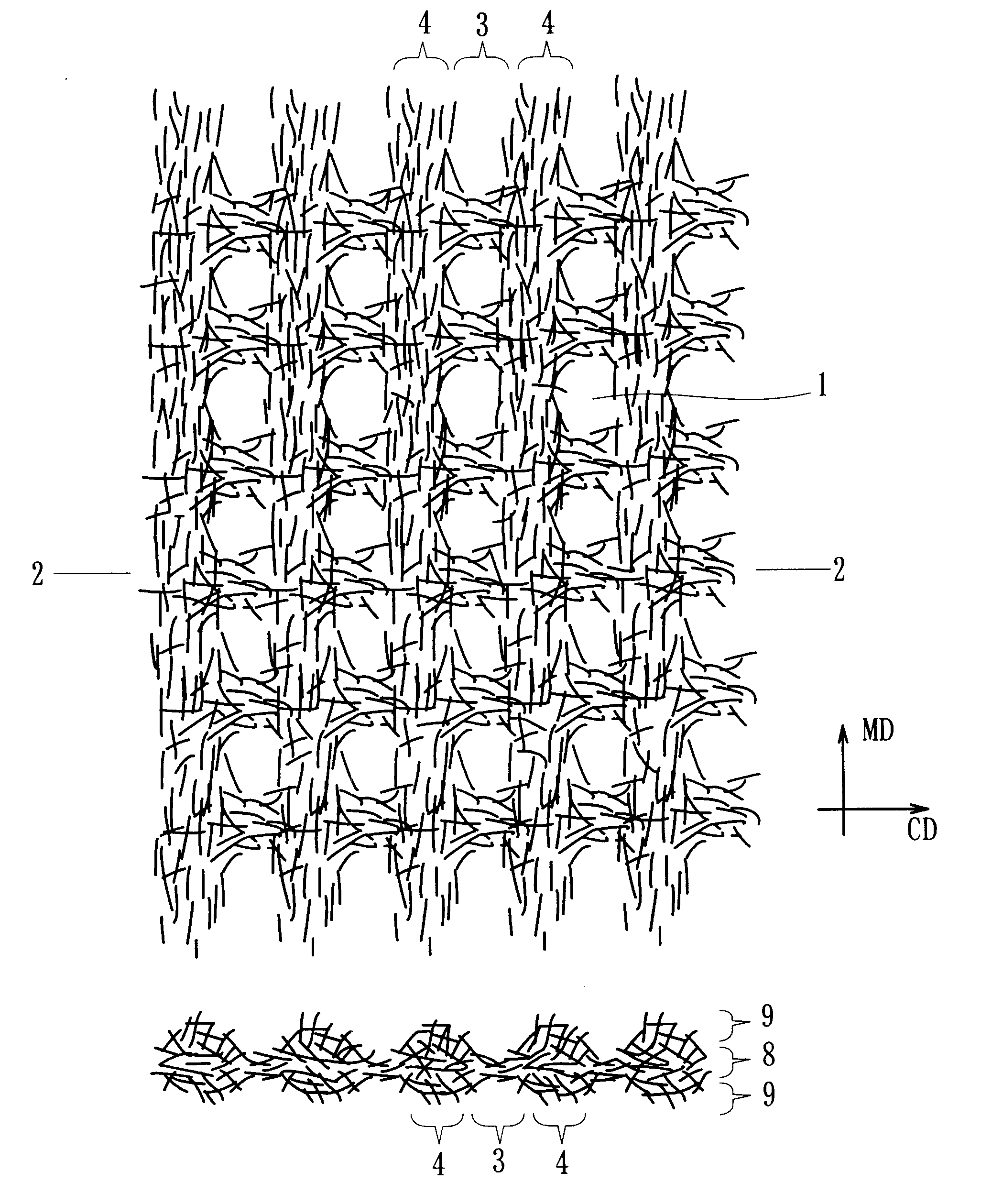 Method of manufacturing a water disintegratable non-woven fabric and the water disintegratable non-woven fabric
