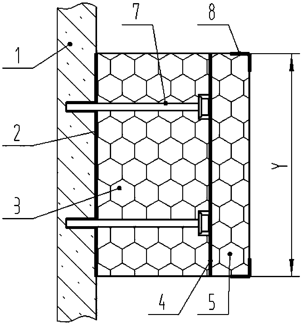 Anchoring structure and construction method based on large EPS lines