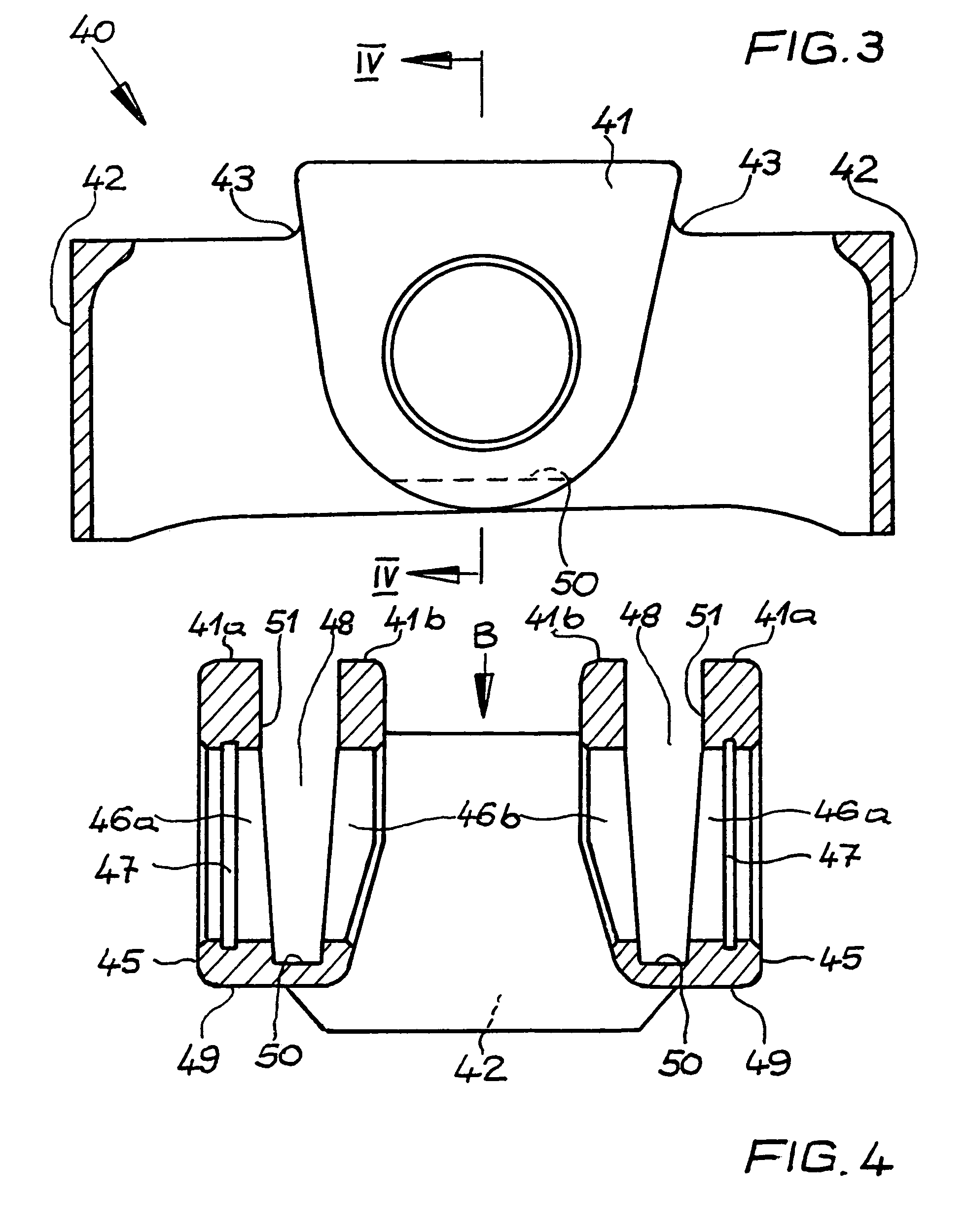 Two-part piston for an internal combustion engine