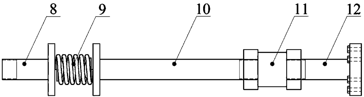 Ship turbine damping blade excitation force loading and measuring device