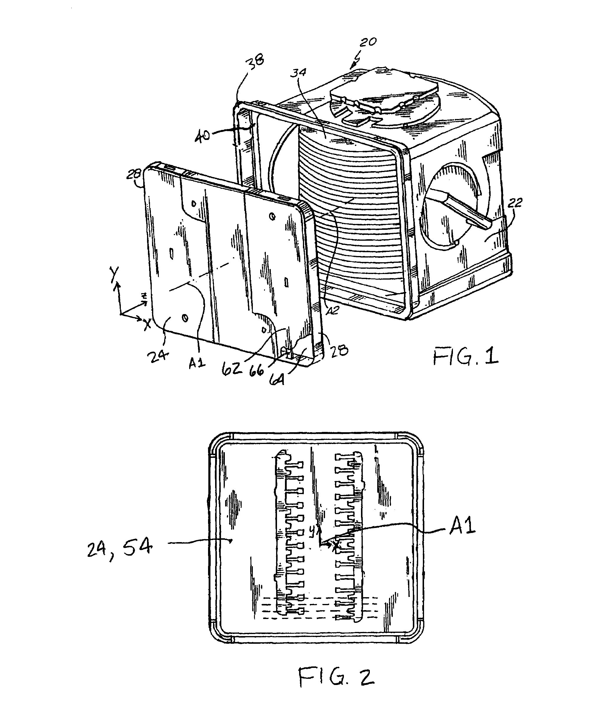 Wafer container with sealable door