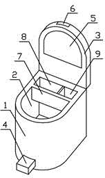 Novel household double open type environment-friendly box