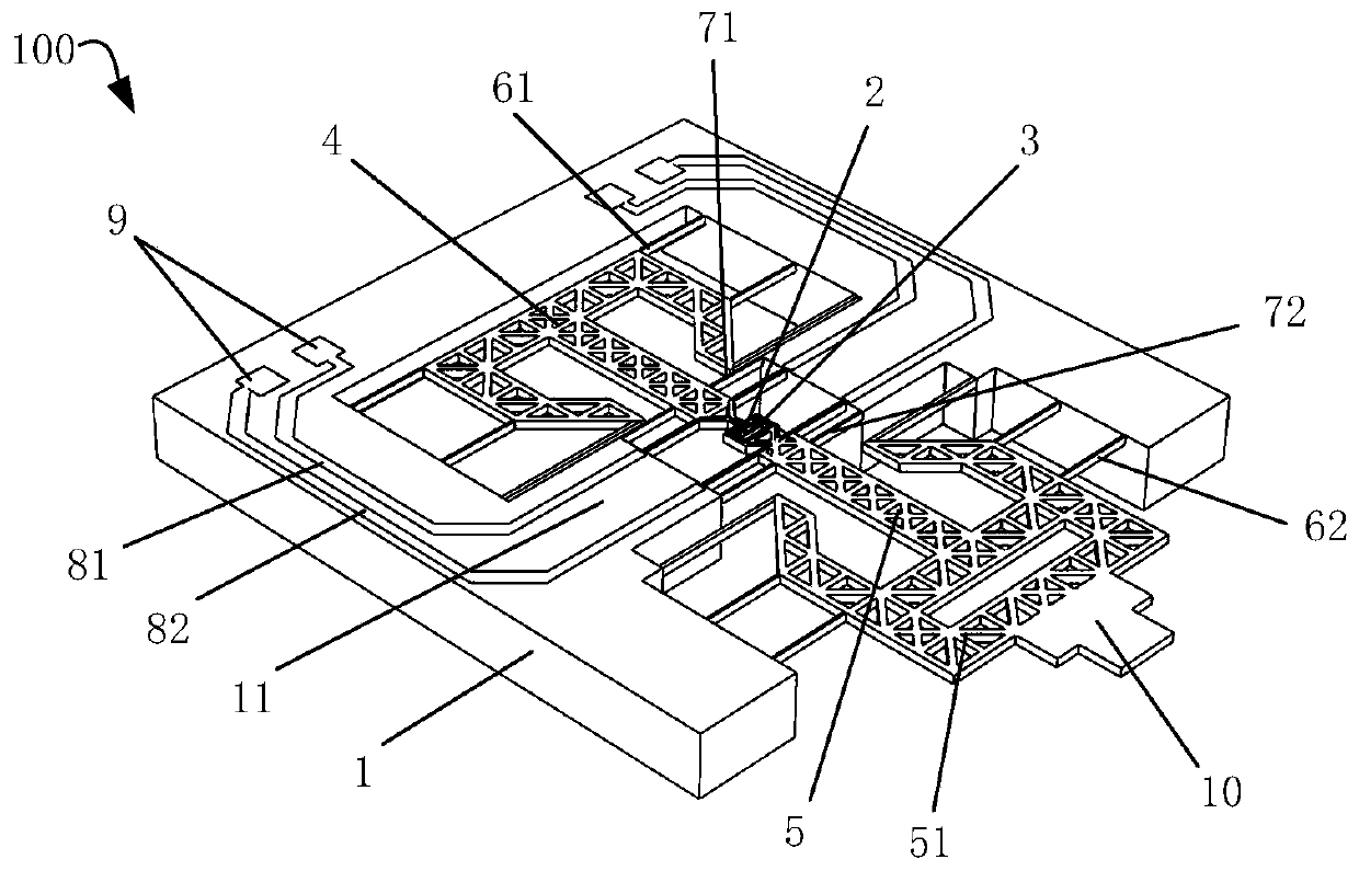 Force-heat coupling micro electro mechanical system, in-situ mechanical platform and manufacturing method