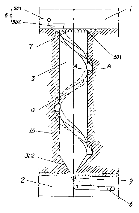 Rock screw breaking-resisting coal bunker