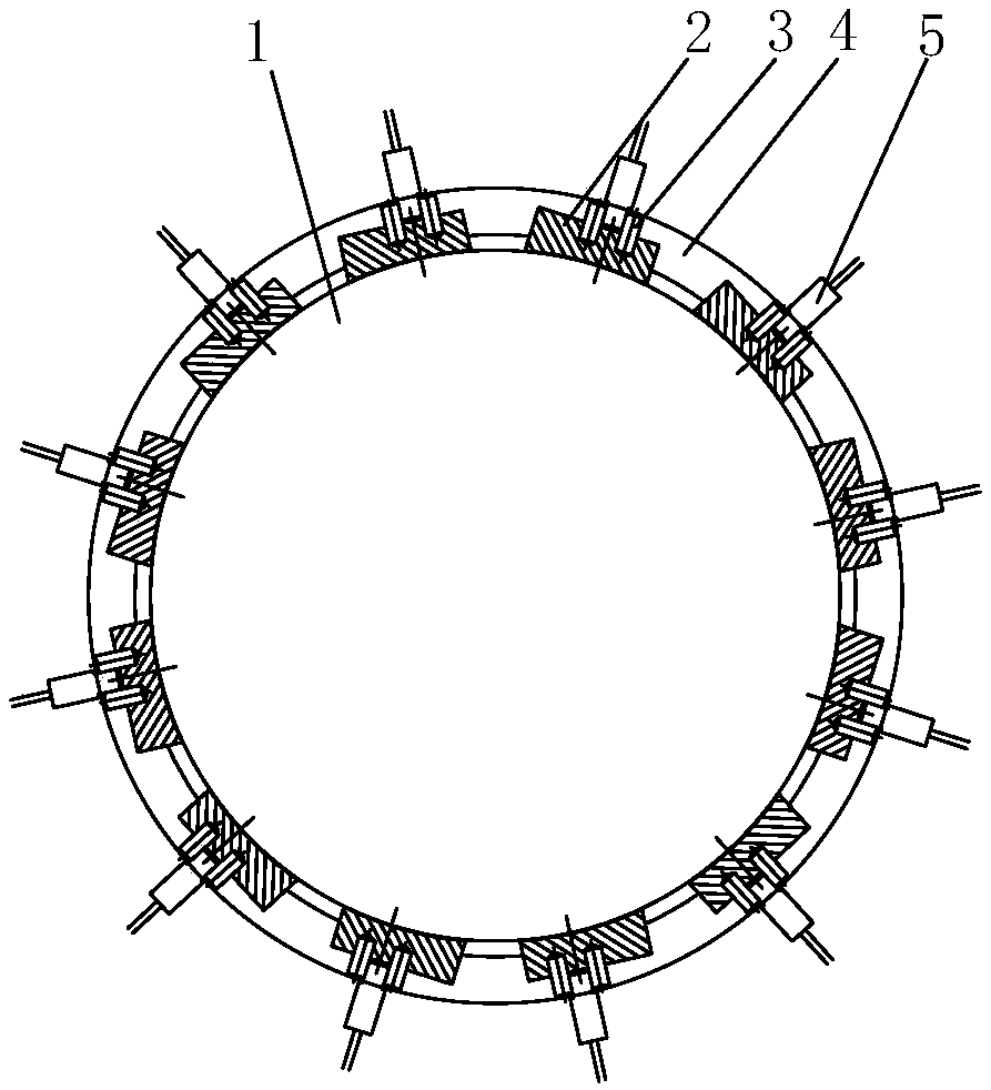 Guide bearing supporting structure of vertical hydroelectric unit