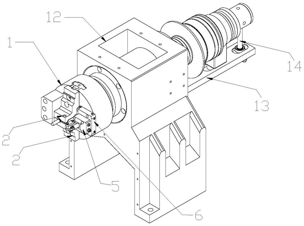 Special clamp for turning and drilling bent shaft with hole in the side surface