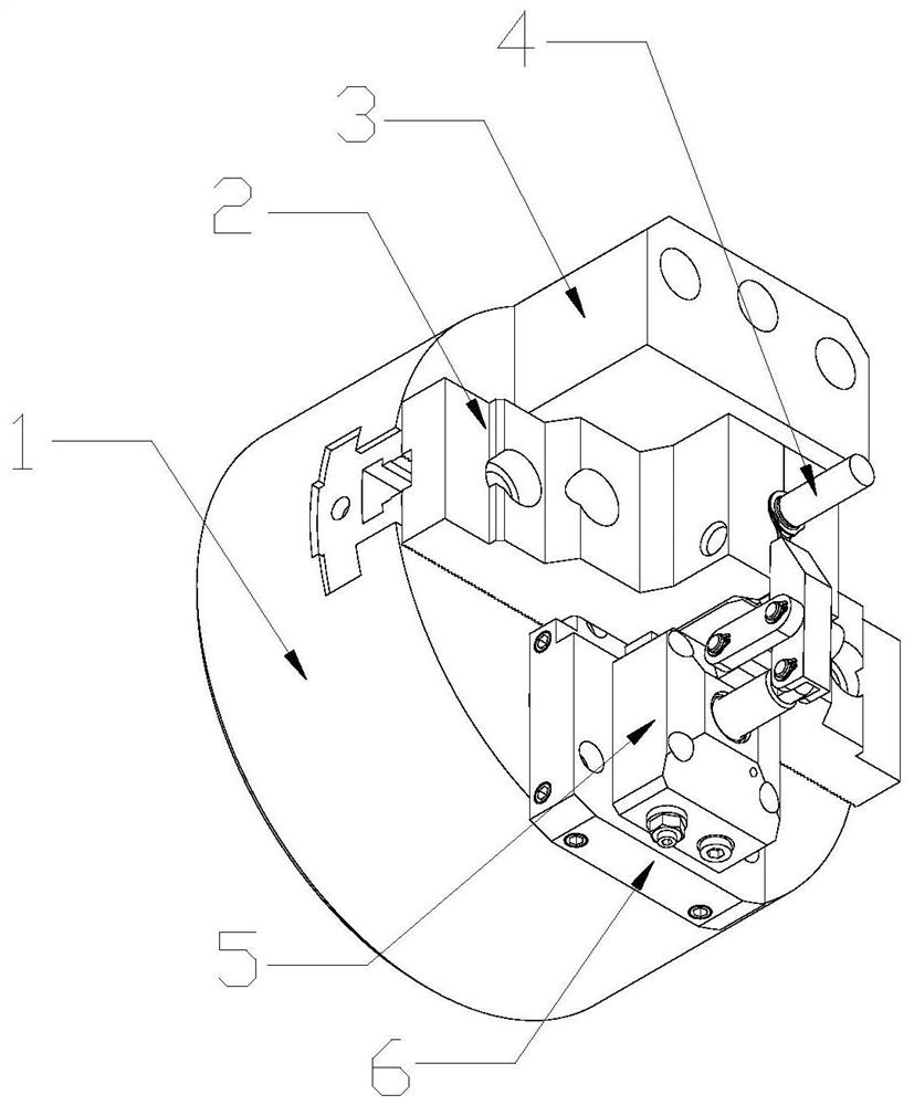 Special clamp for turning and drilling bent shaft with hole in the side surface