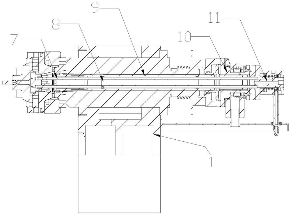 Special clamp for turning and drilling bent shaft with hole in the side surface