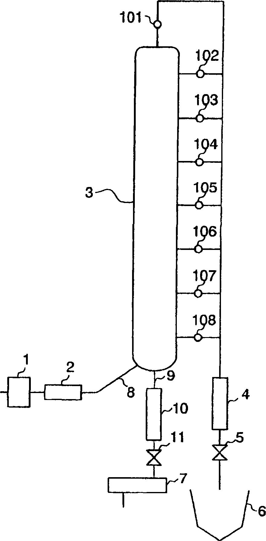 Method for producing product decomposed with subcritical water and apparatus for decomposition treatment with subcritical water