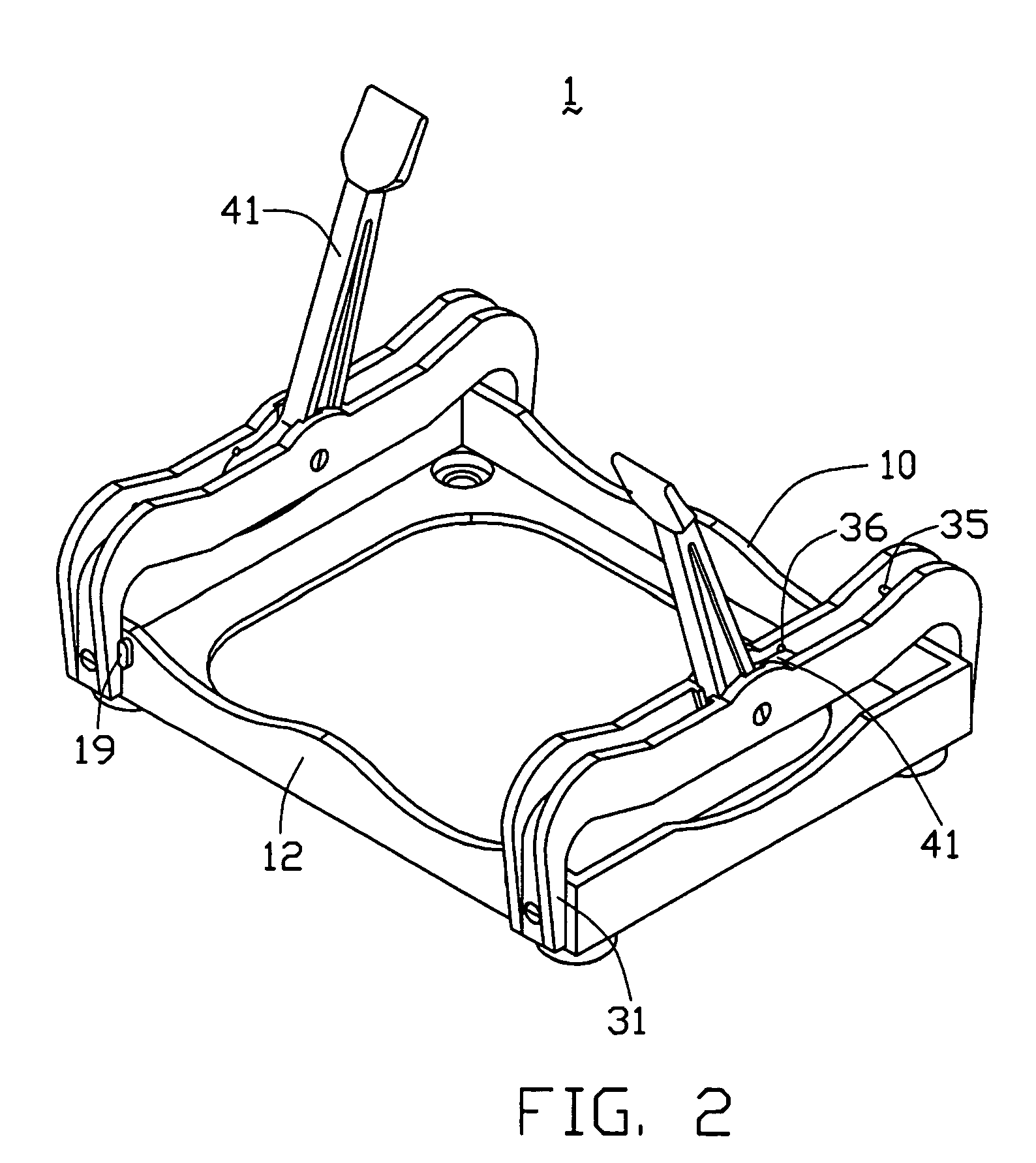 Heat sink clip assembly with cammed clip handles