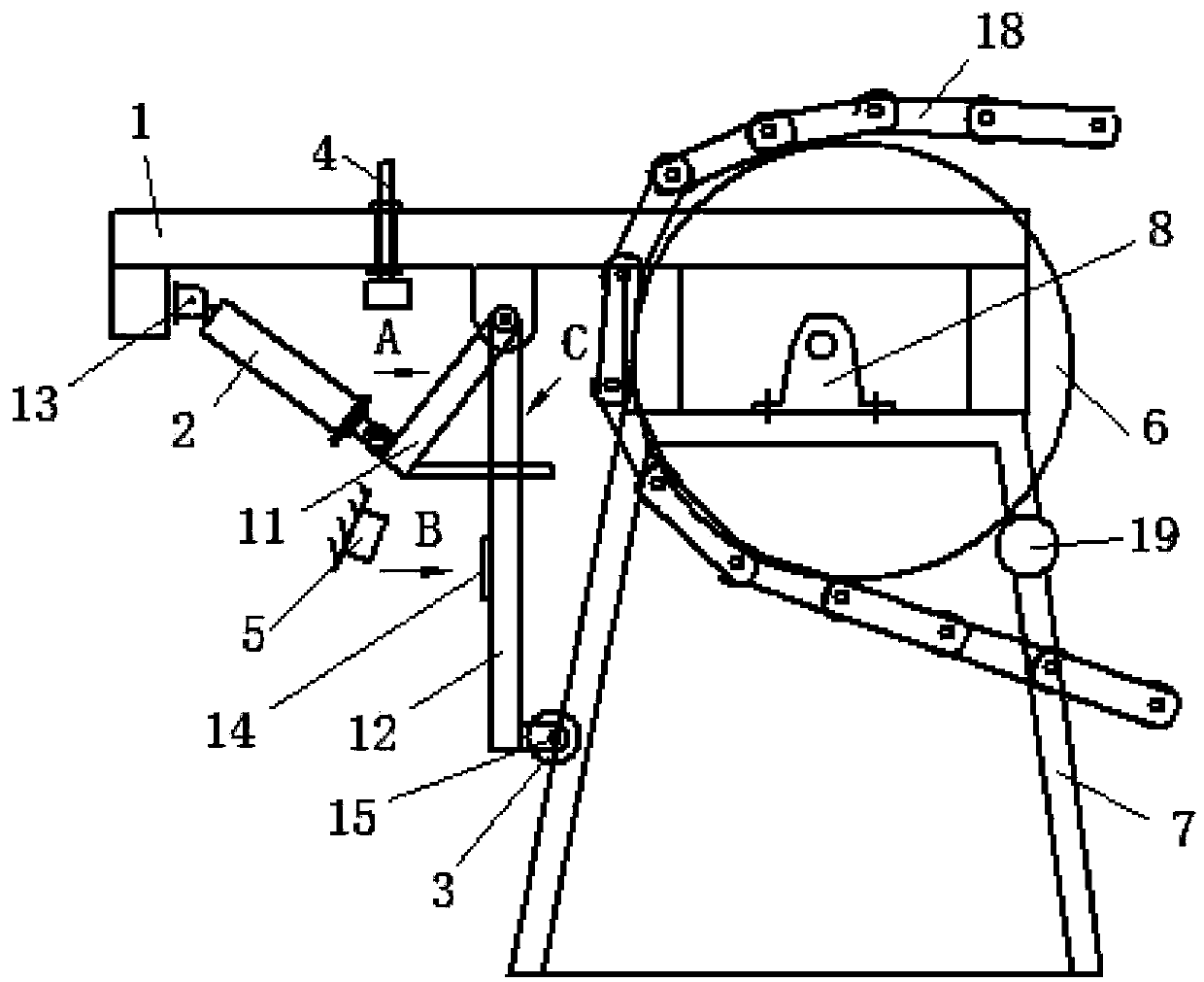 Pneumatic hammering demoulding mechanism