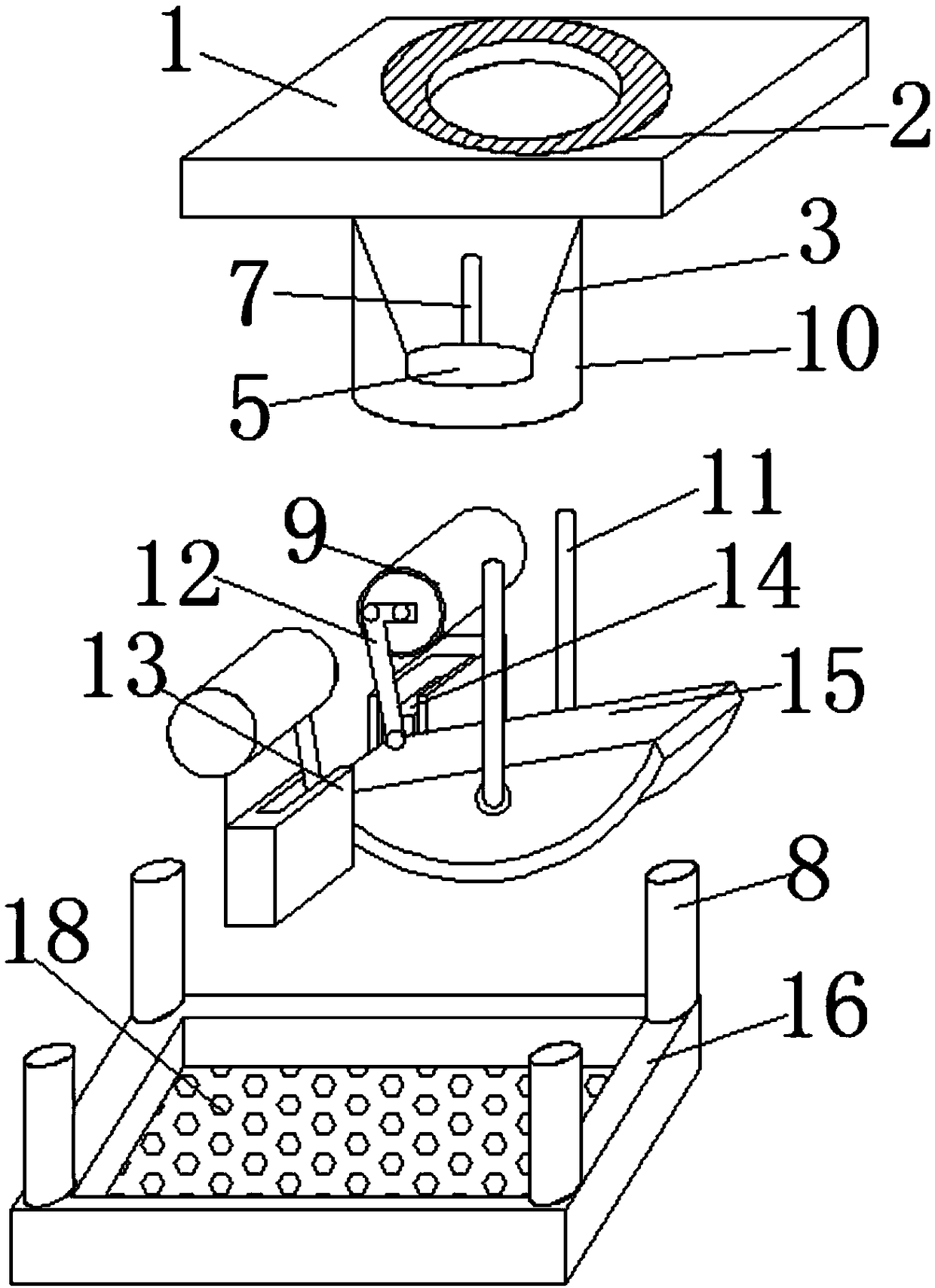 Vibrating type polishing object and zinc particle separator