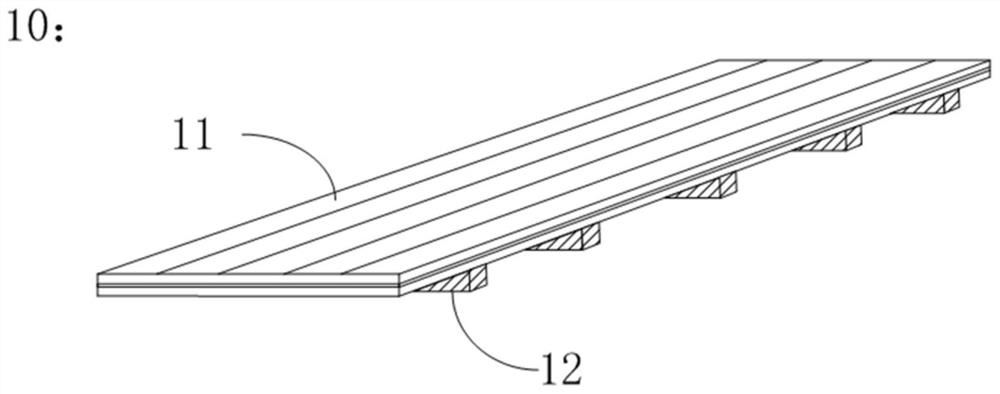 Solid wood floor comprising multiple floor blocks and leveling devices and preparation method