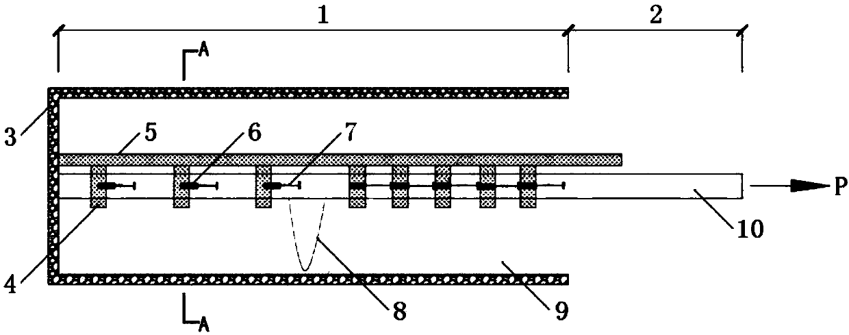 Interfacial shear stress measurement device for pre-stressed anchor and testing method thereof