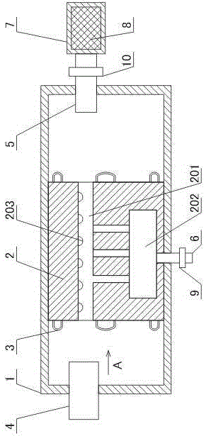 Drum type natural gas drying device