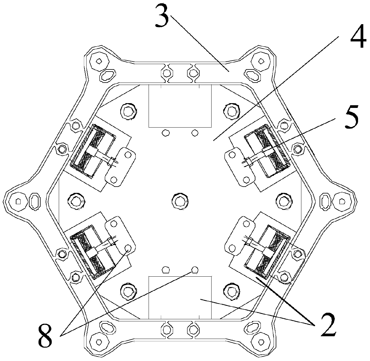 A damping connection type multi-split wire spoiler dance preventer