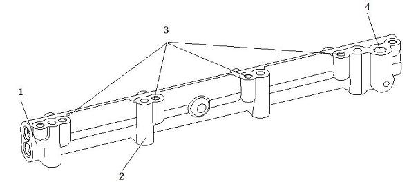 Compact EGR (exhaust gas recirculation) channel structure