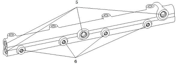 Compact EGR (exhaust gas recirculation) channel structure