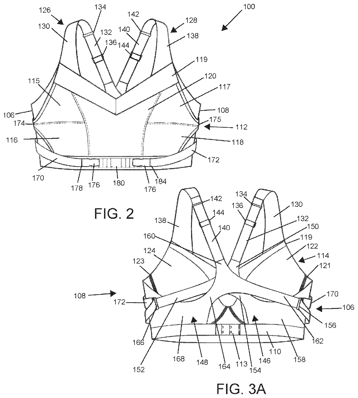 Adjustable athletic bra