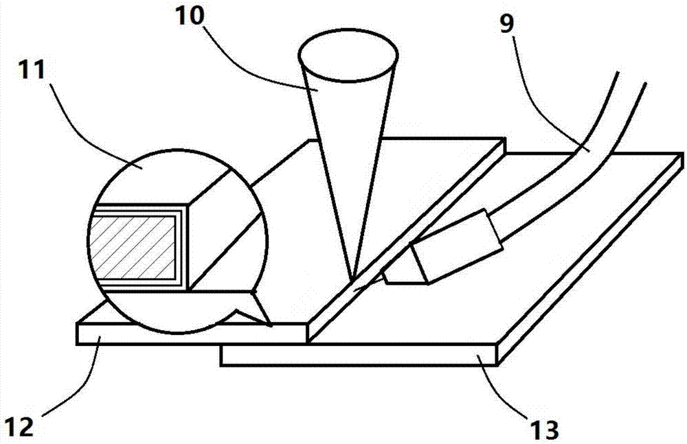 Steel/aluminum soldering method for nickel-zinc-plated composite coating