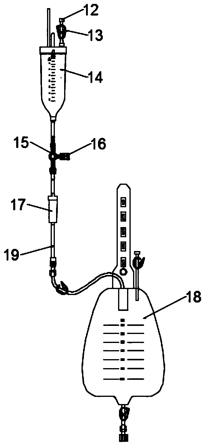 Brain multistage flushing and anti-blocking drainage device