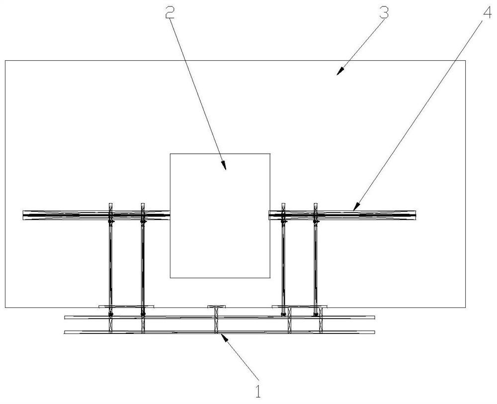 Super high-rise outer frame giant column protective platform system and its installation method