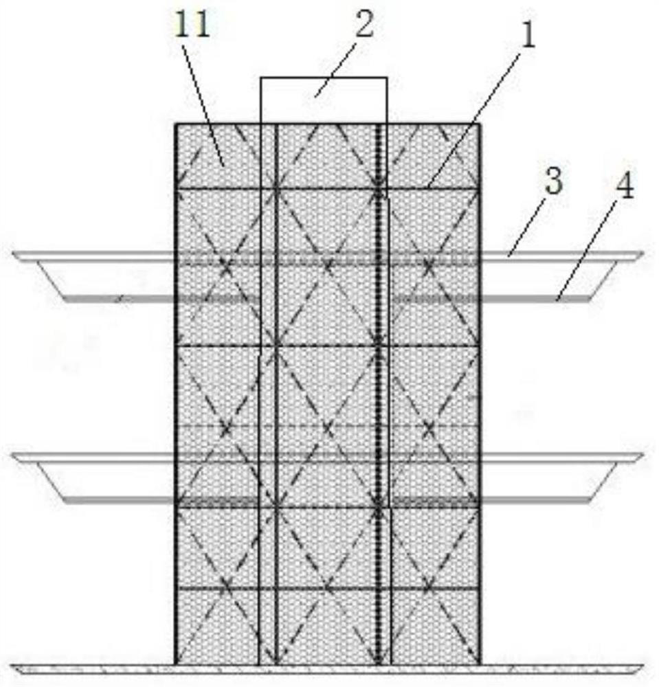 Super high-rise outer frame giant column protective platform system and its installation method