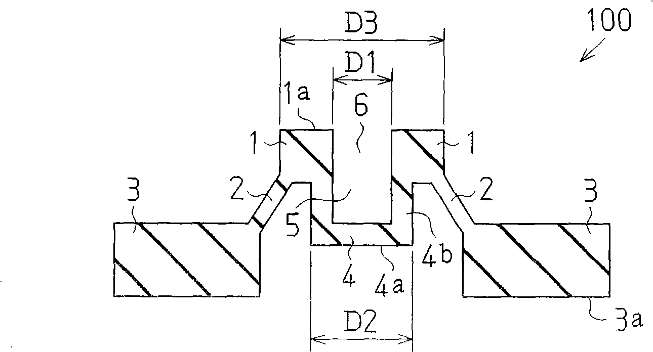 Elastic member for pushbutton switch